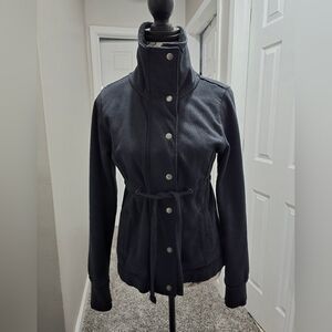 SO Black Utility Jacket with High Collar and Fitted Waist